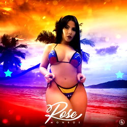 Pragtige Vrou in Bikini - Rosemonroe se Strandmodel