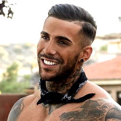 Stunning Male Model with Intricate Tattoos - Imanol Brown