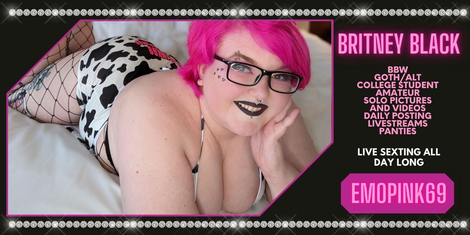 🥵Britney Black🖤BBW Goth QUEEN! 😍Sext me! photo