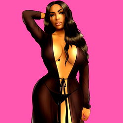 Pragtige Model in Volledige Swart – Verken Destiny Skye se Skitterende Uitbeelding