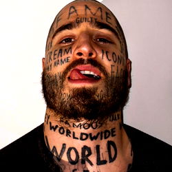 Intense Tattoo Model in Streeplike Setting