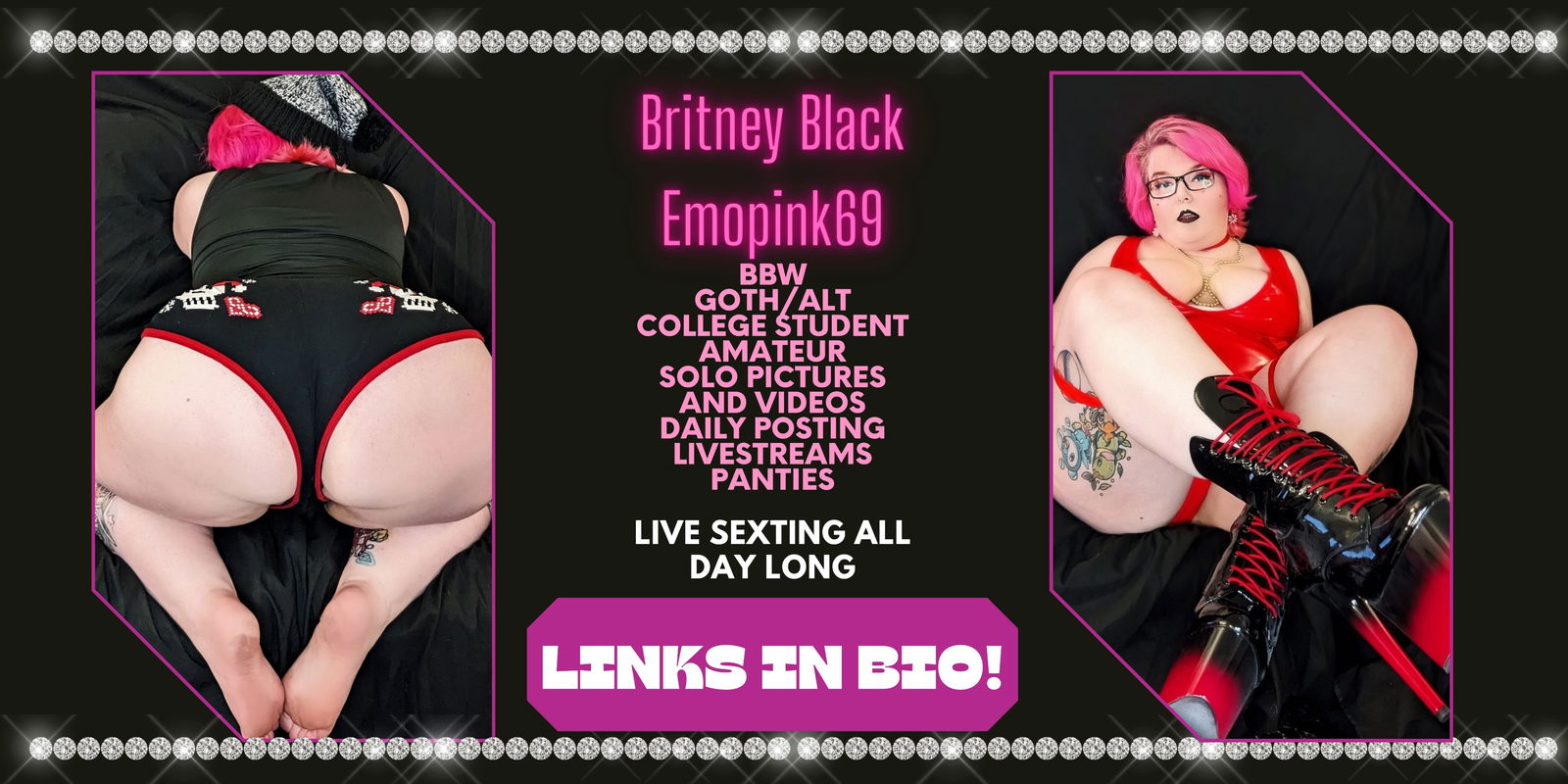 🥵Britney Black🖤BBW Goth QUEEN! 😍Sext me! photo