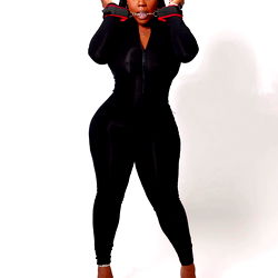 Sensuele Pragtige Model in Swart Eenstuk – OnlyFans